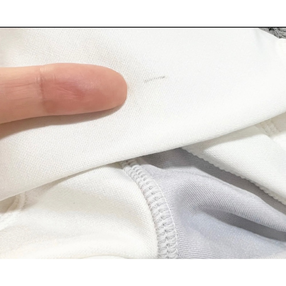 Athleta Sz L White Gray Zip Up Sweatshirt Hoodie Jacket Womens - Picture 6 of 8